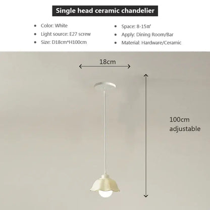 Elegant cream led chandelier 3 light dome pendant dining room