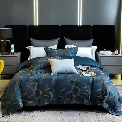 Elegant cream satin floral 1200tc egyptian cotton bedding set bedroom