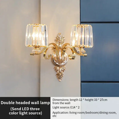 Elegant crystal chandelier gold living room lighting