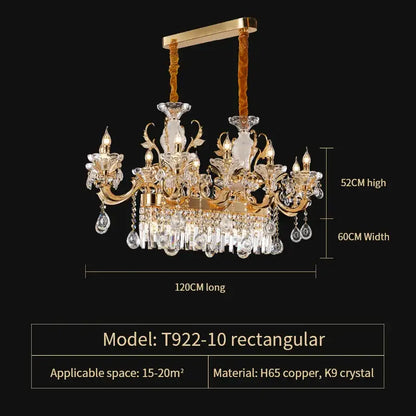 Elegant crystal chandelier gold tiered light for living room