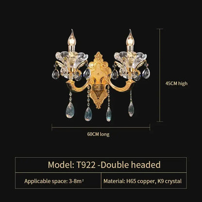 Elegant crystal chandelier gold tiered light for living room