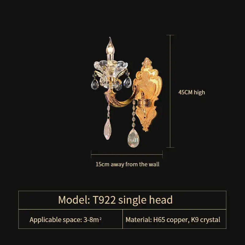 Elegant crystal chandelier gold tiered light for living room