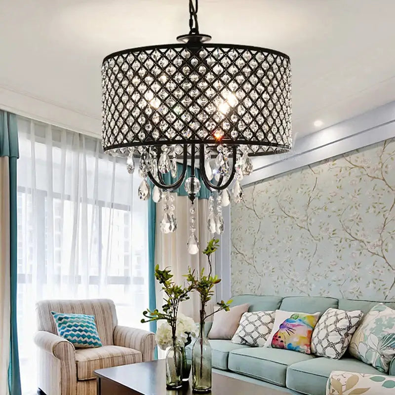 Elegant crystal chandelier pendant light for dining room
