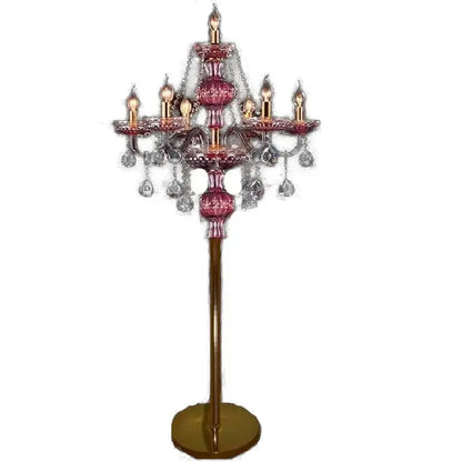 Elegant crystal floor lamp living room black and gold teardrop decor