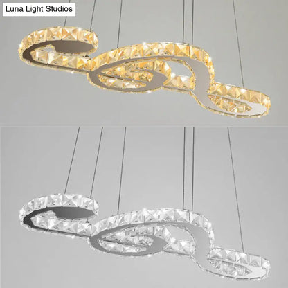 Elegant crystal musical note pendant light – fashion store chandelier