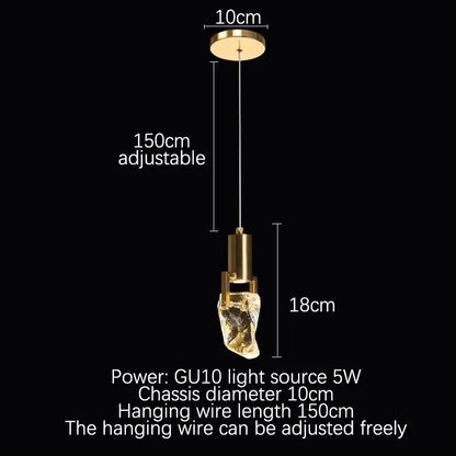 Elegant diamond crystal chandelier gold dining room pendant light