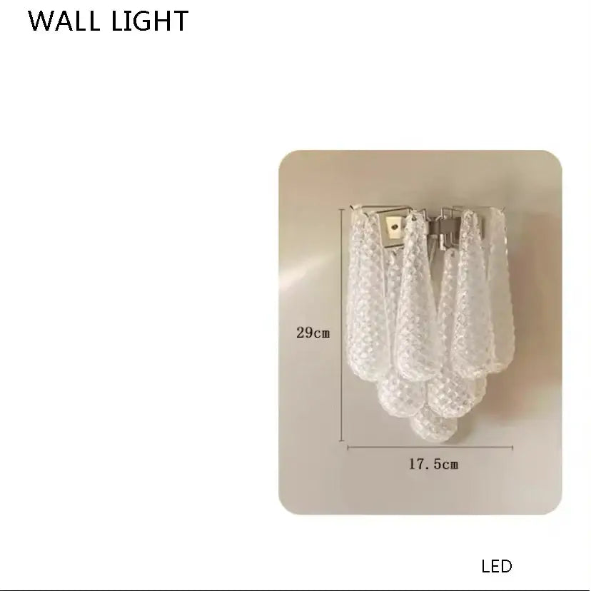 Elegant glass chandelier lighting gold tiered teardrop dining room