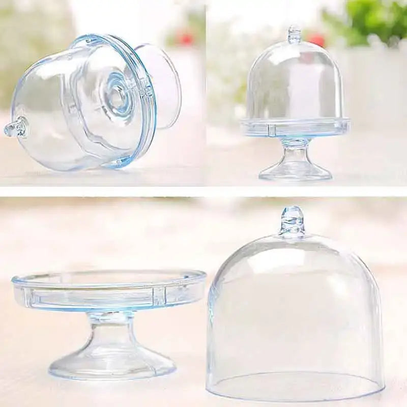 Elegant glass dome candy box tray dining room party favors