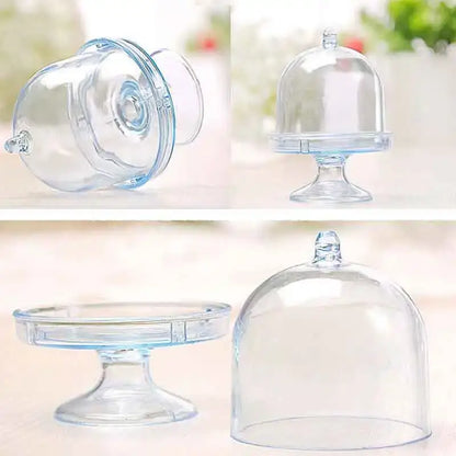 Elegant glass dome candy box tray dining room party favors