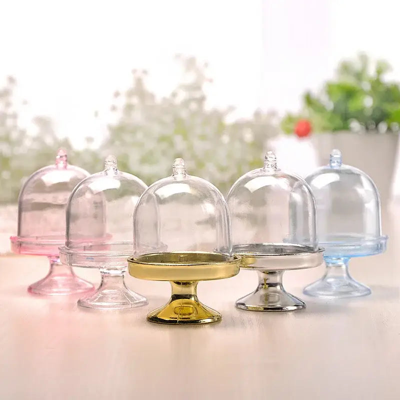 Elegant glass dome candy box tray dining room party favors