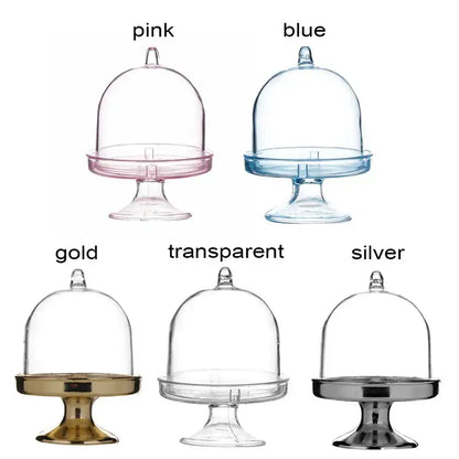 Elegant glass dome candy box tray dining room party favors