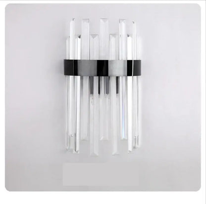 Elegant gold and crystal led wall lamps for living room decor
