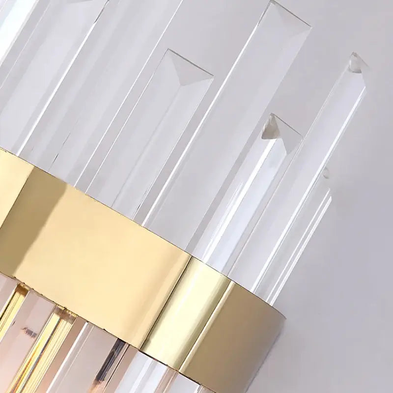 Elegant gold and crystal led wall lamps for living room decor