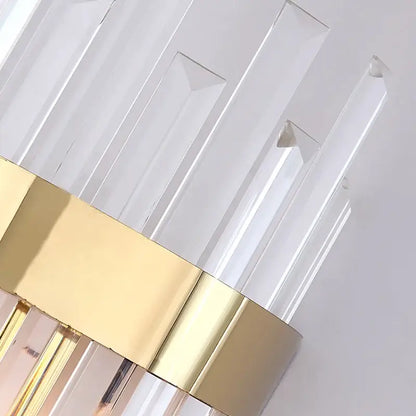 Elegant gold and crystal led wall lamps for living room decor
