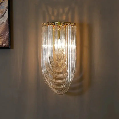Elegant gold and glass crystal pendant lights kitchen island lamps