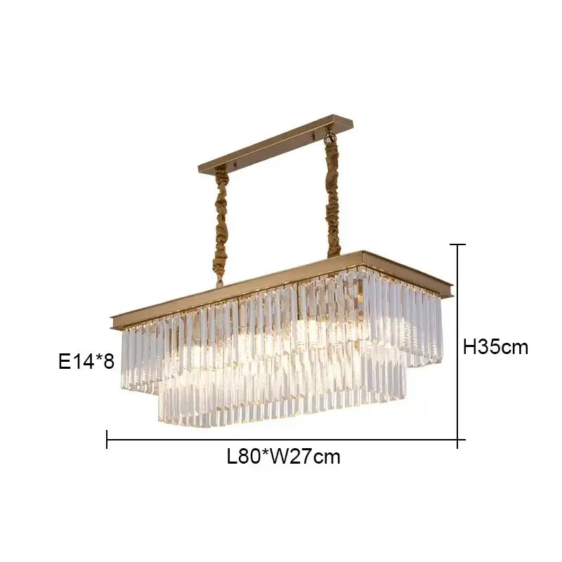 Elegant gold & black crystal round ceiling chandelier dining room