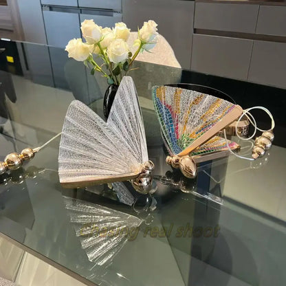 Elegant gold butterfly led pendant light bedroom decor