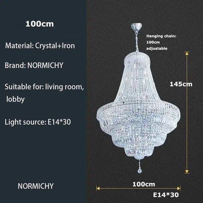 Elegant gold & chrome k9 crystal chandelier for dining room