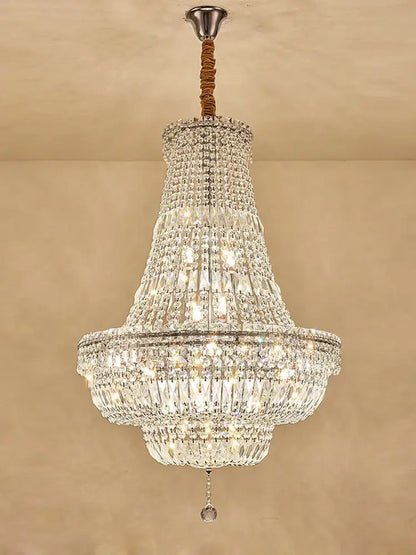 Elegant gold & chrome k9 crystal chandelier for dining room