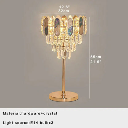 Elegant gold crystal bar table lamp dining room decor