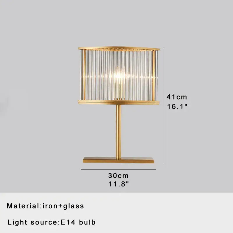Elegant gold crystal bar table lamp dining room decor