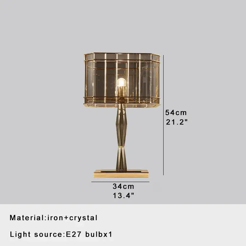 Elegant gold crystal bar table lamp dining room decor