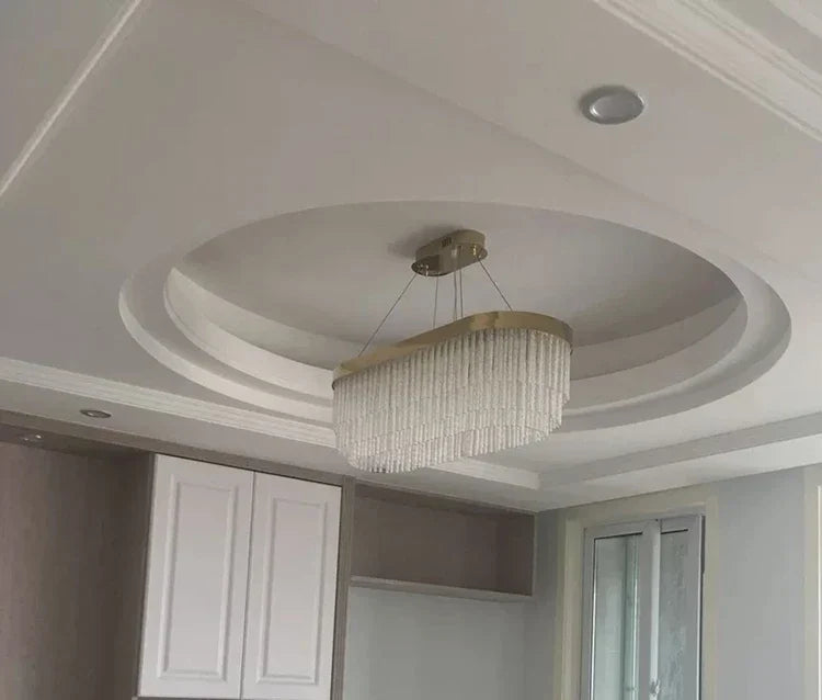 DecorBites™ Elegant Gold Crystal Chandelier for Home Lighting