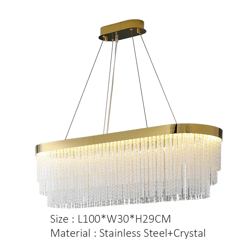 DecorBites™ Elegant Gold Crystal Chandelier for Home Lighting