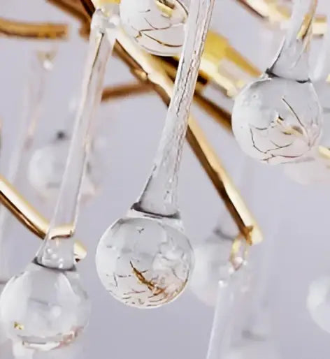 Elegant gold crystal chandelier living room branch light