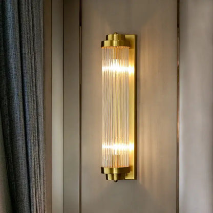 Elegant gold crystal led wall lamps bedroom sconce decor
