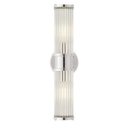 Elegant gold crystal led wall lights living room glass rod sconce