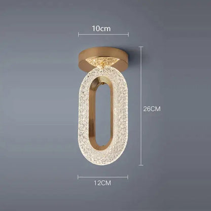 Elegant gold crystal oval pendant light chandelier for living room