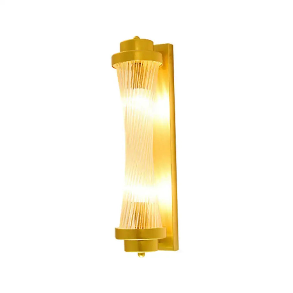 Elegant gold crystal prism wall sconce light living room lighting