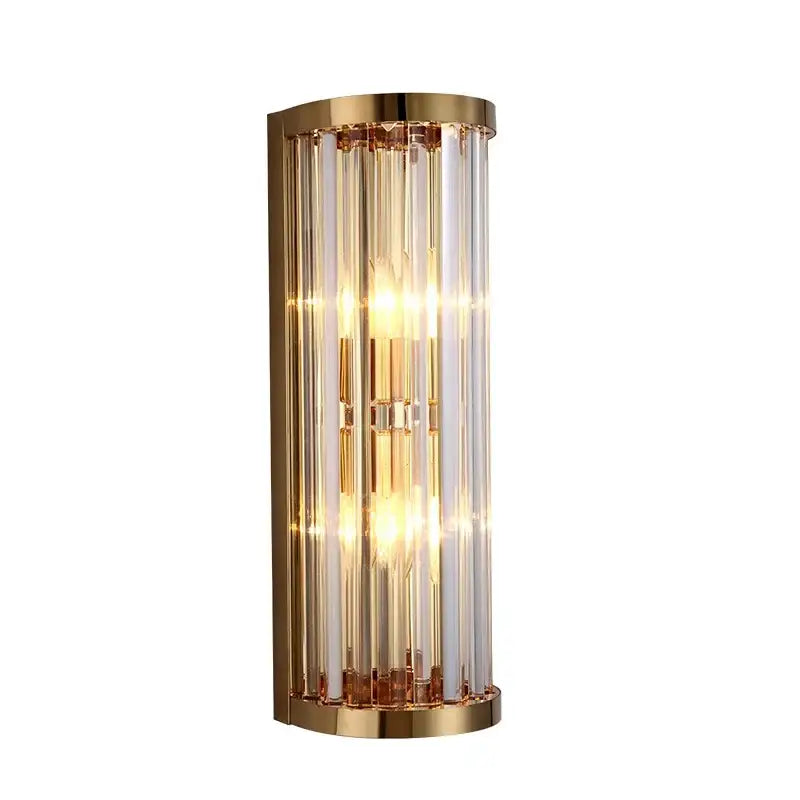 Elegant gold crystal wall lamp living room sconce