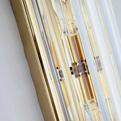 Elegant gold crystal wall lamp living room sconce