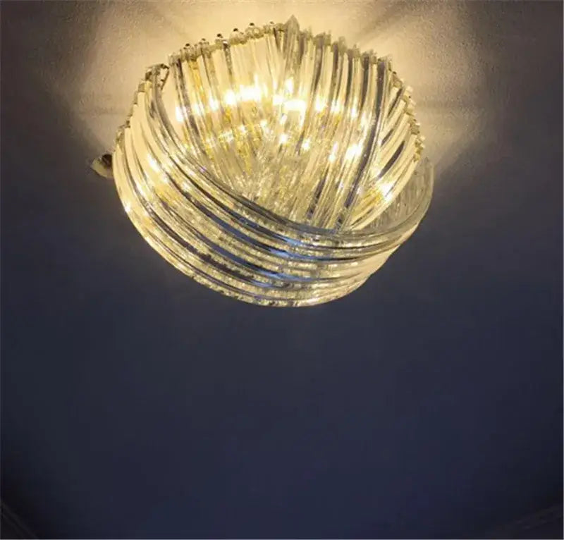 Elegant gold glass tube pendant chandelier dining room light
