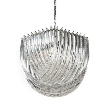 Elegant gold glass tube pendant chandelier dining room light