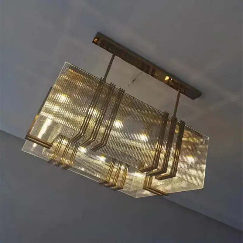 Elegant gold lustre crystal pendant light dining room chandelier