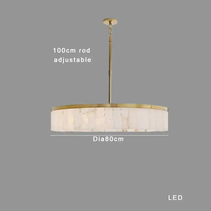 Elegant gold marble tiered pendant light for dining room