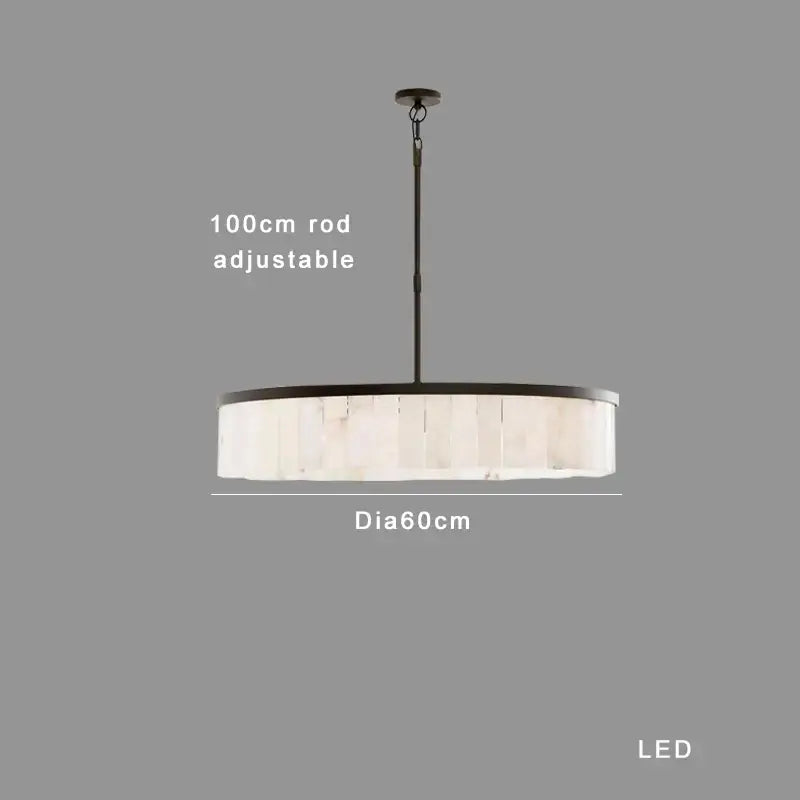 Elegant gold marble tiered pendant light for dining room