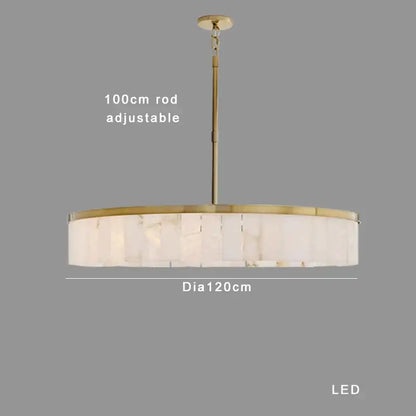 Elegant gold marble tiered pendant light for dining room