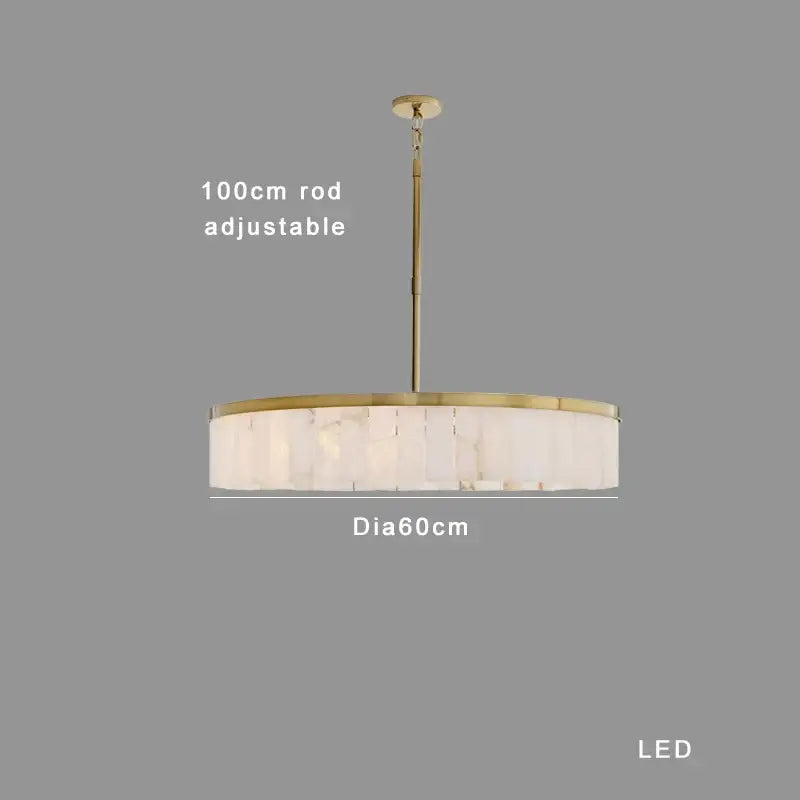 Elegant gold marble tiered pendant light for dining room