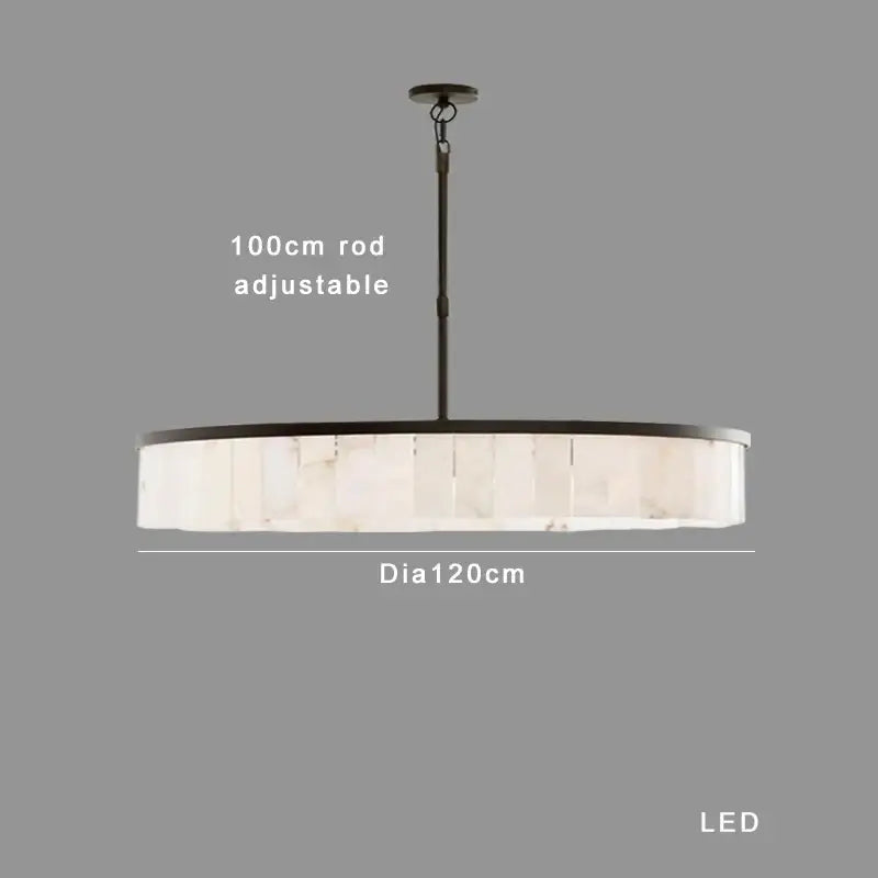 Elegant gold marble tiered pendant light for dining room