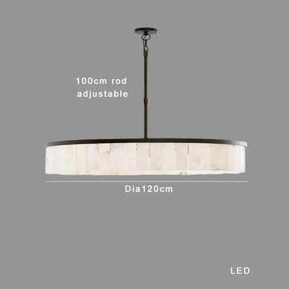 Elegant gold marble tiered pendant light for dining room