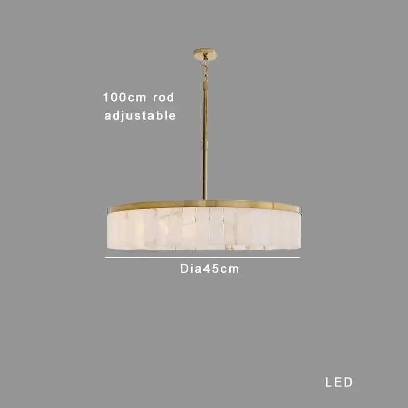 Elegant gold marble tiered pendant light for dining room