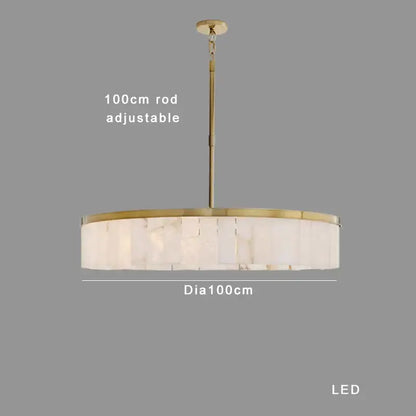 Elegant gold marble tiered pendant light for dining room