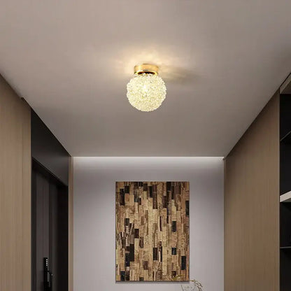 Elegant gold metal crystal pendant light for dining room