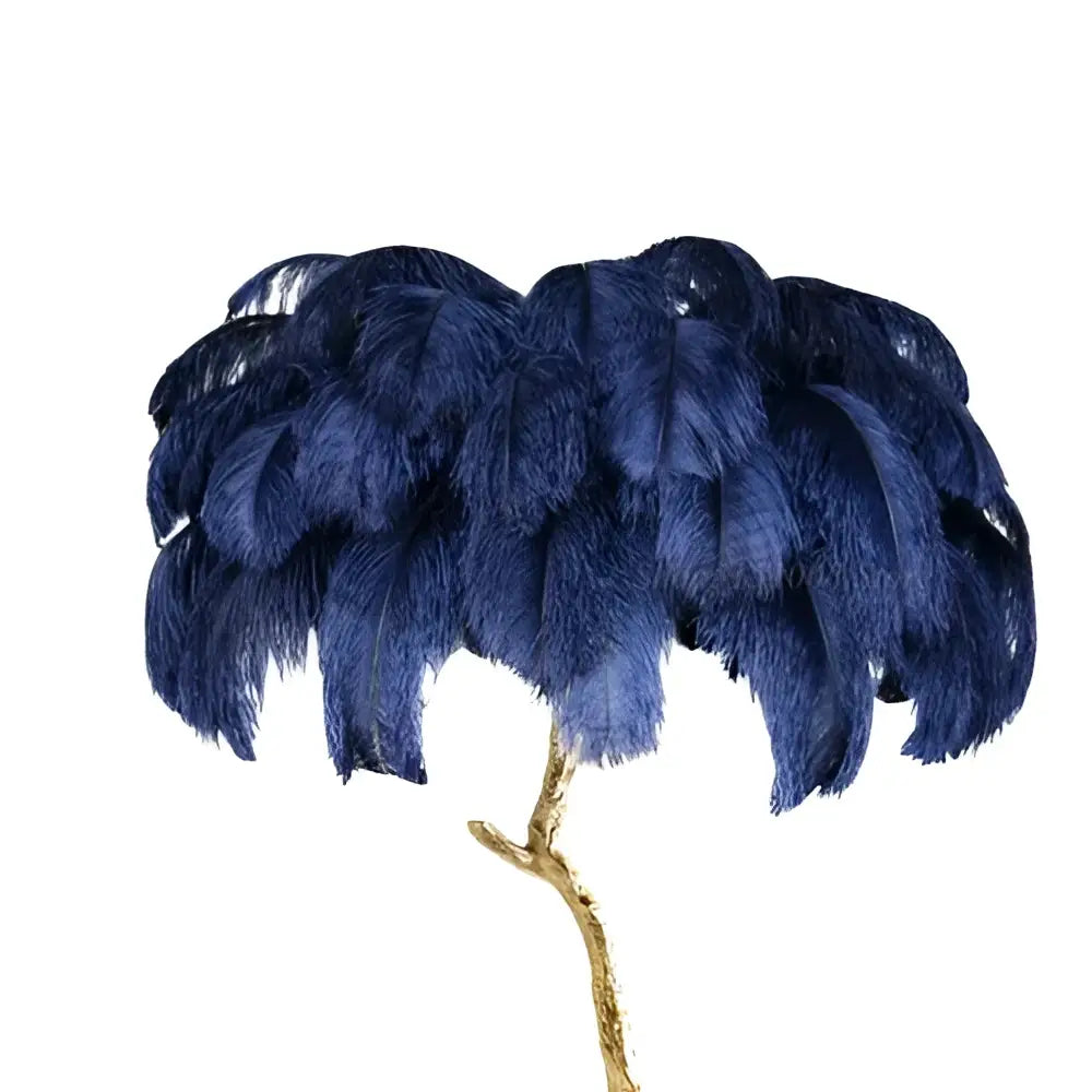 Elegant gold ostrich feather floor lamp bedroom tree light