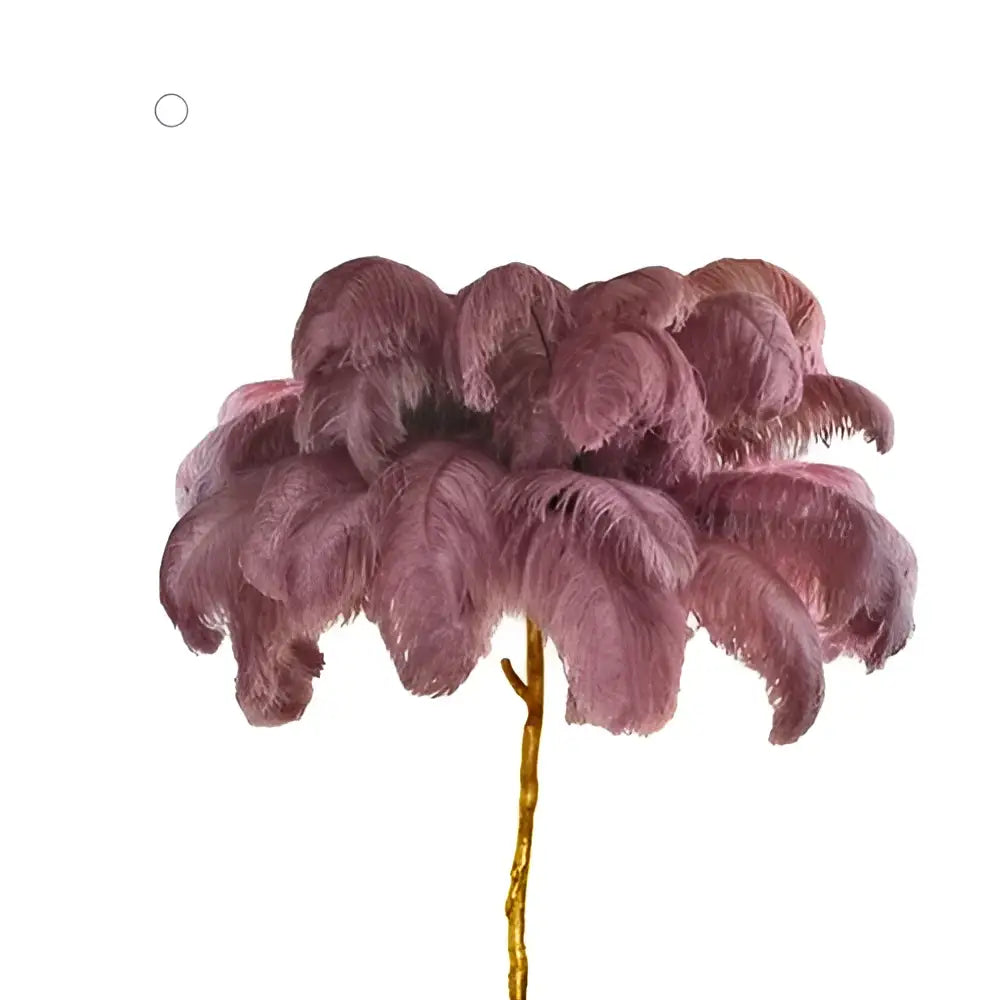Elegant gold ostrich feather floor lamp bedroom tree light