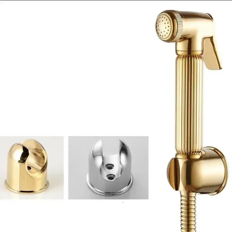 Elegant gold & silver handheld bidet sprayer set – bathroom kit